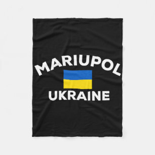 Mariupol Ukraine Ukrainische Flagge Stadt Fleecedecke