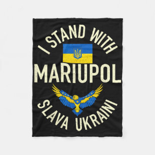 Mariupol Ukraine Vintage Ich stehe mit Mariupol Uk Fleecedecke