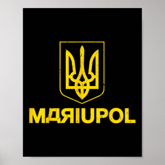 Mariupol Ukraine Vintage Ich stehe mit Mariupol Uk Poster