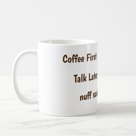 Marius Coffee First Talk Später Tasse (Links)