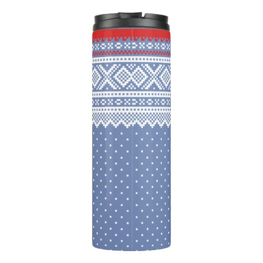 Mariusgenser Sweater Pattern Thermosbecher (Rückseite)