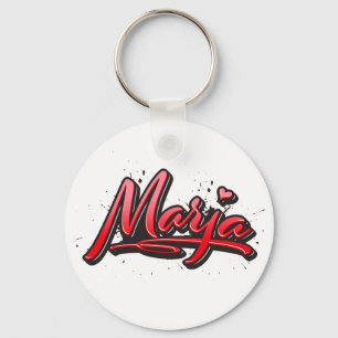 Marja red Heart Graffiti Schlüsselger Schlüsselanhänger