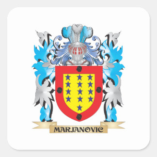 Marjanovic-Wappen - Familienwappen Quadratischer Aufkleber