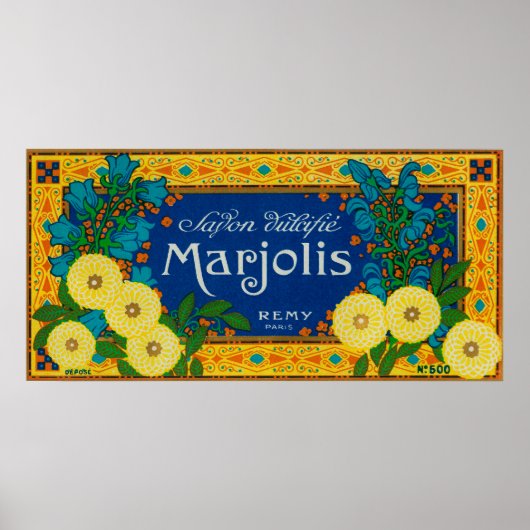 Marjolis Soap LabelParis, Frankreich Poster (Vorne)