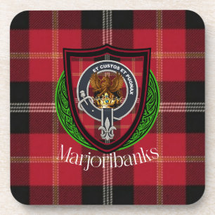 Marjoribanks schottischer Clan Tartan und Wappen Getränkeuntersetzer