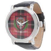 Marjoribanks Scottish Clan Tartan & Crest Armbanduhr (Schrägansicht)