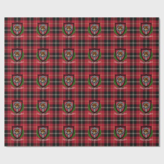 Marjoribanks Scottish Clan Tartan & Crest Geschenkpapier (Flach)