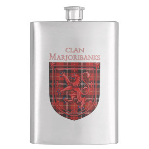 Marjoribanks Tartan Scottish Kariert Lion Rampant Flachmann