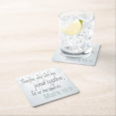 Mark 10:9 Heiratsbibliotheken Rechteckiger Pappuntersetzer (Vor Ort)