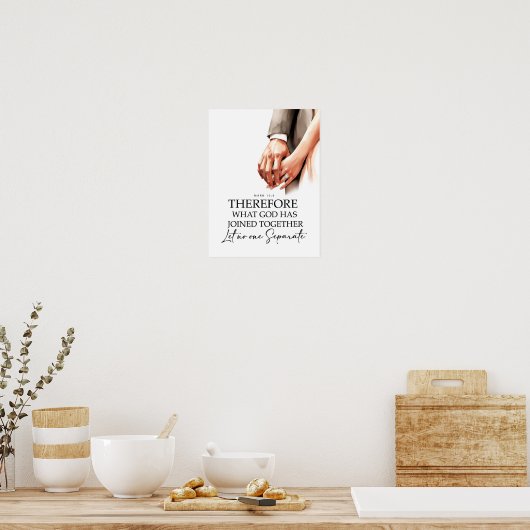 Mark 10:9 Joined togeather Poster (Küche)