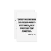 Mark 10:9 KJV Bible Scripture Begrüßung Karte (Vorderseite/Rückseite Beispiel)