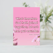 Mark 10:9 KJV Bible Scripture Pic Begrüßung Karte (Stehend Vorderseite)