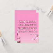 Mark 10:9 KJV Bible Scripture Pic Begrüßung Karte (Vorderseite/Rückseite Beispiel)