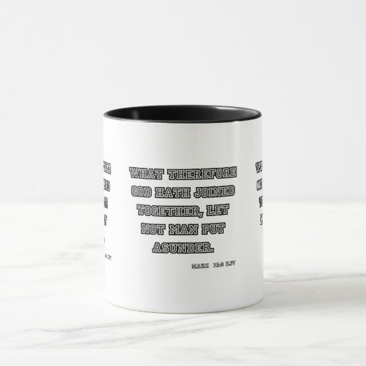 Mark 10:9 KJV Bible Scripture Two-Tone Tasse (Zentrum)