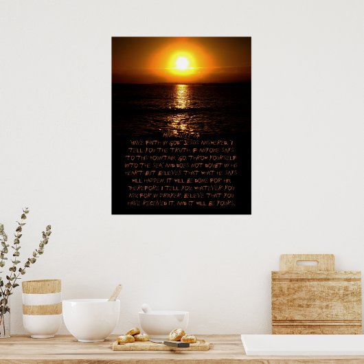 Mark 11:22-24 Poster (Küche)