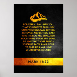 Mark 11:23 Bibelverse Poster