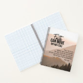 Mark 11:23 Faith Can Move Mountains Bibel Notizblock (Innenseite)