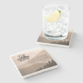 Mark 11:23 Faith Can Move Mountains Bibel Steinuntersetzer (Seitenansicht)