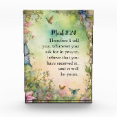 Mark 11:24 Christliche Aquarellbilder Fotoblock (Vorderseite)