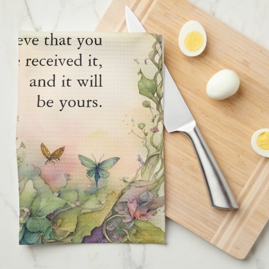 Mark 11:24 Christliche Aquarellbilder Geschirrtuch (Viertel Falte)