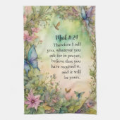 Mark 11:24 Christliche Aquarellbilder Geschirrtuch (Vertikal)