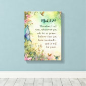 Mark 11:24 Christliche Aquarellbilder Leinwanddruck (Insitu (Holzboden))