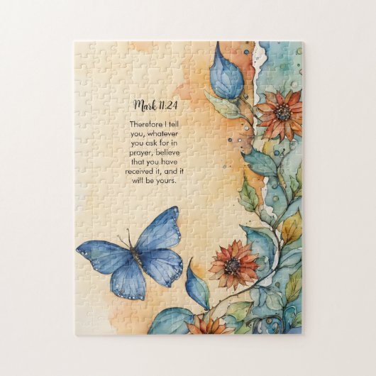 Mark 11:24 Christliche Verse-Bild Puzzle (Vertikal)