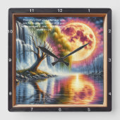 Mark 11:24 Devotional Clock: Customized Scripture Quadratische Wanduhr (Vorderseite)
