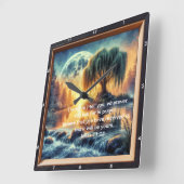 Mark 11:24 Faith Timepiece: Glaube an deine Quadratische Wanduhr (Winkel)