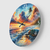 Mark 11:24 Faithful Sunset Cross Reflektion Große Wanduhr (Winkel)