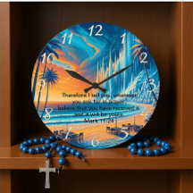 Mark 11:24 Friedliche Cross Sunset Reflektion