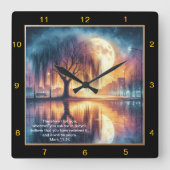 Mark 11:24 Gebet-Uhr Angepasste Glauben personalis Quadratische Wanduhr (Vorderseite)