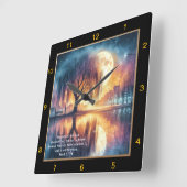 Mark 11:24 Gebet-Uhr Angepasste Glauben personalis Quadratische Wanduhr (Winkel)