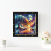 Mark 11:24 Gebet-Uhr: Glauben und empfangen Quadratische Wanduhr (Zuhause)