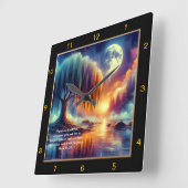 Mark 11:24 Gebet-Uhr: Glauben und empfangen Quadratische Wanduhr (Winkel)