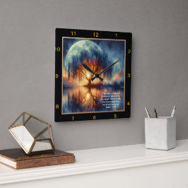 Mark 11:24 Gebet-Zeit: Christliches Design nach Ma Quadratische Wanduhr