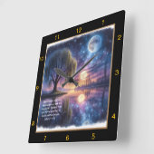 Mark 11:24 Glaube Uhr: Personalisiert spirituell Quadratische Wanduhr (Winkel)