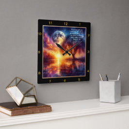 Mark 11:24 Glaubensausdruck: Personalisierter Zuha Quadratische Wanduhr