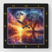 Mark 11:24 Glaubensausdruck: Personalisierter Zuha Quadratische Wanduhr (Vorderseite)