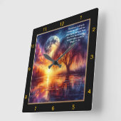 Mark 11:24 Glaubensausdruck: Personalisierter Zuha Quadratische Wanduhr (Winkel)