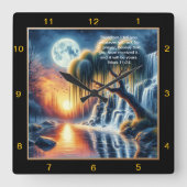 Mark 11:24 Glaubenslehre Erinnerung: Personalisier Quadratische Wanduhr (Vorderseite)