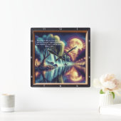 Mark 11:24 Göttliche Uhr: Custom Inspirational Art Quadratische Wanduhr (Zuhause)