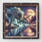 Mark 11:24 Göttliche Uhr: Custom Inspirational Art Quadratische Wanduhr (Vorderseite)