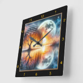 Mark 11:24 Hingabe: Eigene spirituelle Dekoration Quadratische Wanduhr (Winkel)