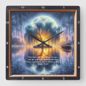 Mark 11:24 Hope Personalisiert Scripture Display Quadratische Wanduhr (Vorderseite)