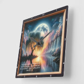 Mark 11:24 Inspiration Timepiece: Custom Design Quadratische Wanduhr (Winkel)