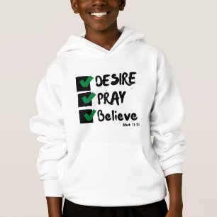 Mark 11:24 KJV Bible Scripture Boy's Hoodie
