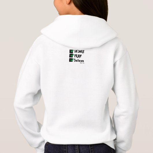 Mark 11:24 KJV Bible Scripture Girl's Hoodie (Rückseite)