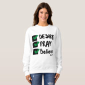 Mark 11:24 KJV Bible Scripture Women's Sweatshirt (Vorne ganz)