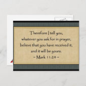 Mark 11:24: Postkarte (Vorne/Hinten)